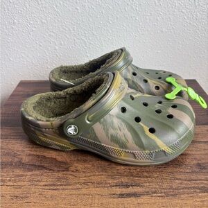 CROCS Men's Green and Yellow Clogs